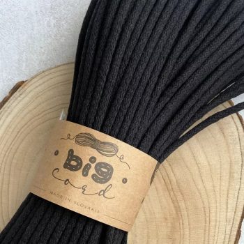 Big cord varrható zsinór - fekete, 6mm