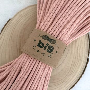 Big cord varrható zsinór - tea rose, 6mm