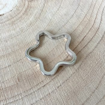 Csillag kulcstartó alap - nikkel