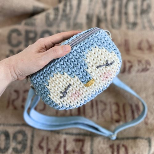 Pingvin mini övtáska horgoló DIY csomag