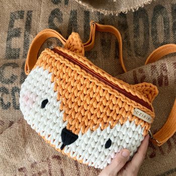 Róka övtáska horgoló DIY csomag
