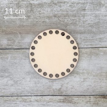 Kör horgolható fa alap - 11 cm, natúr