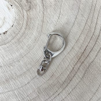 Karabíneres kulcstartó alap - nikkel