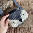 Mini horgolt övtáska - farkas
