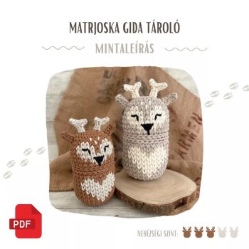 Horgolt matrjoska gida tároló - Mintaleírás