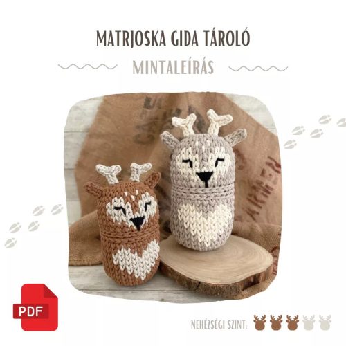 Horgolt matrjoska gida tároló - Mintaleírás