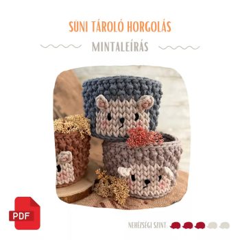 Horgolt süni tároló - Mintaleírás