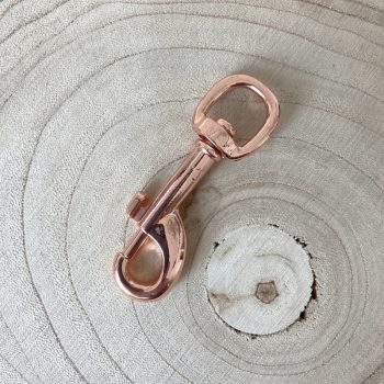 Póráz karabíner 17mm - rose gold