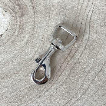 Póráz karabíner 20mm - ezüst