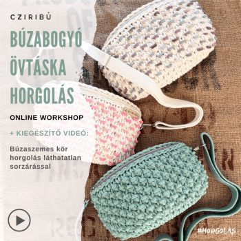 Búzabogyó övtáska horgolás  - ONLINE WORKSHOP