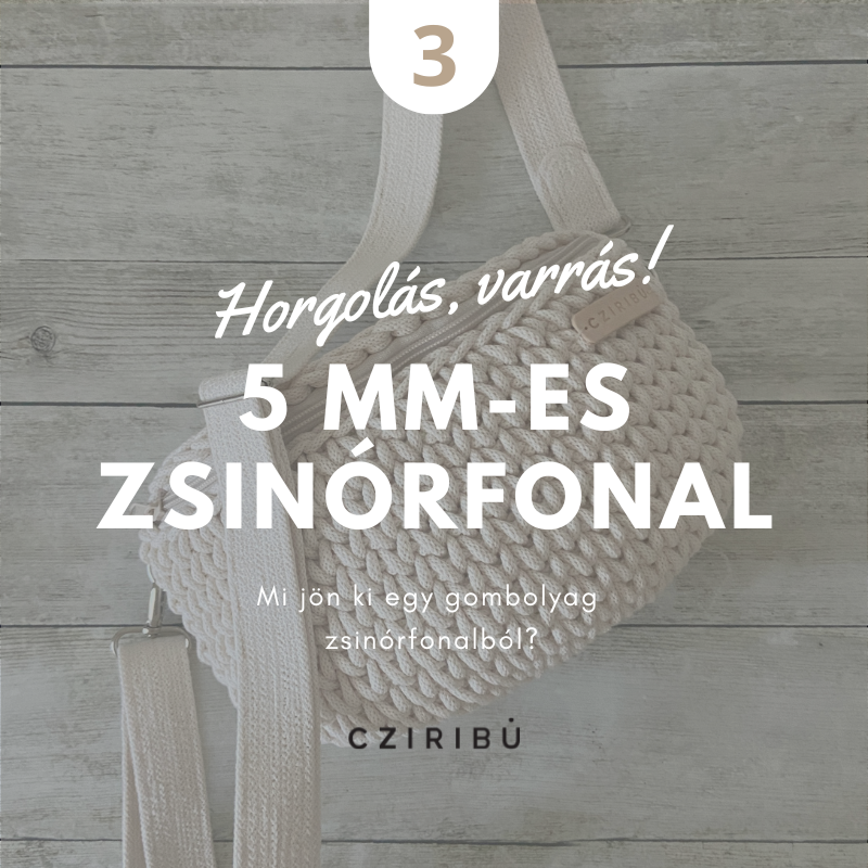 Búzaszemes övtáska egy gombolyag zsinórfonalból!
